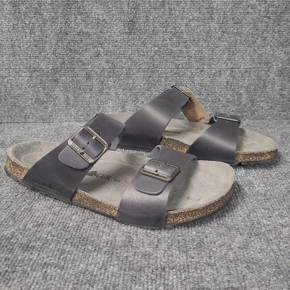 Haflinger Unisex Andrea Unlined Graphite Leather Sandals GRAPHITE EU 44/ US 11